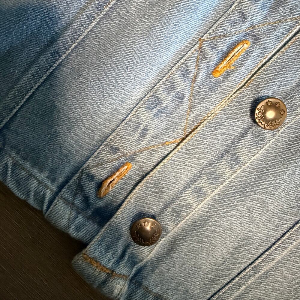 Vintage Tangibles USA Sport Denim Vest Jean Olympics Fourth of July - Picture 6 of 8